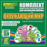Комплект динамических раздаточных пособий - Окружающий мир (веера). Животные и растения, дорожные знаки. - «globural.ru» - Будённовск