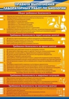 Стенд "Правила выполнения лабораторных работ по биологии" (вариант 2) - «globural.ru» - Будённовск