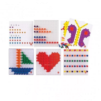 Мозаика Peg Board. Набор с прозрачными досками и картинками - «globural.ru» - Будённовск