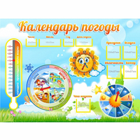 Стенд "Календарь погоды" 1х0,74 - «globural.ru» - Будённовск