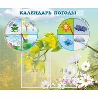 Стенд "Календарь погоды" с 2 карманами - «globural.ru» - Будённовск