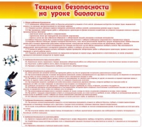 Стенд "Техника безопасности на уроках биологии" (вариант 2) - «globural.ru» - Будённовск
