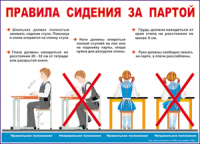 Таблица Правила сидения  за партой 1000*1400 винил - «globural.ru» - Будённовск