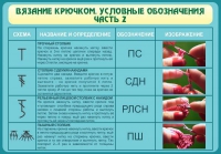 Стенд "Вязание крючком. Условные обозначения. Часть 2" - «globural.ru» - Будённовск