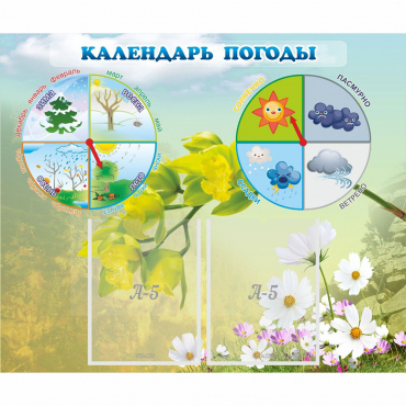 Стенд "Календарь погоды" с 2 карманами - «globural.ru» - Будённовск
