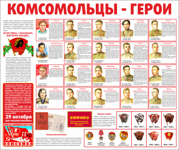 Тематический стенд "Комсомольцы-герои" - «globural.ru» - Будённовск