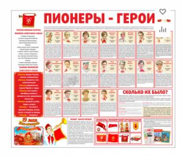Тематический стенд "Пионеры-герои" - «globural.ru» - Будённовск
